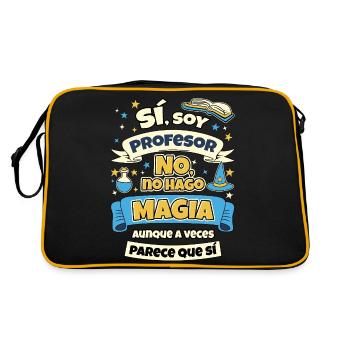 Je suis enseignant, je ne fais pas de magie - Sac Retro - noir/or - Dos