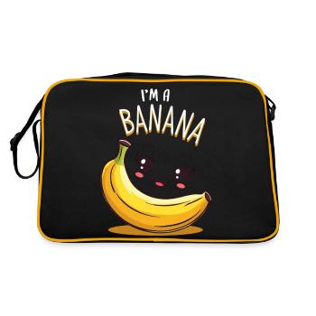 Autocollant Banane Costume de Carnaval - Sac Retro - noir/or - Dos
