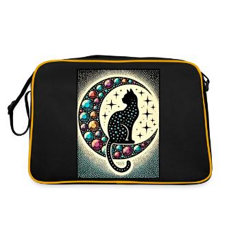 Black Cat Luna - Retro Bag - black/gold - Back