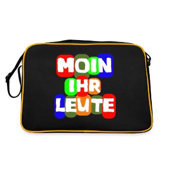 Langue Chemise Moin vous les gens amusant - Sac Retro - noir/or - Dos