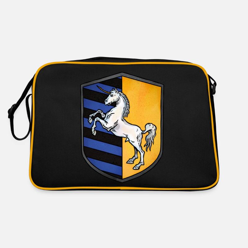 Wappen Einhorn Retro Tasche