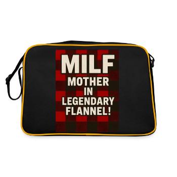 Mother In Legendary Flannel | Grunge 90s Mother’s - Retro Bag - black/gold - Back
