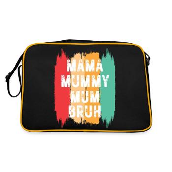 Maman Maman Maman Bruh - Sac Retro - noir/or - Dos