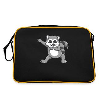 Drôle Dabbing Racoon graphic - Cadeau parfait pour Racoon - Sac Retro - noir/or - Dos