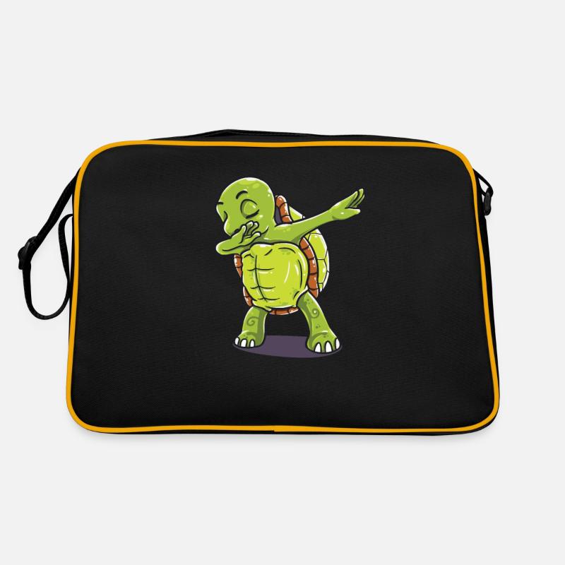 Cadeau de conception drôle de tortue tamponnant pour les hommes Sac Retro