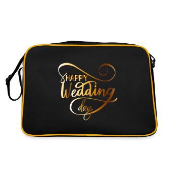Cadeaux de mariage | Dire de mariage JGA | Chemise - Sac Retro - noir/or - Dos