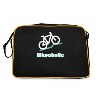 T-shirt vélo Bikeaholic - Sac Retro - noir/or - Dos