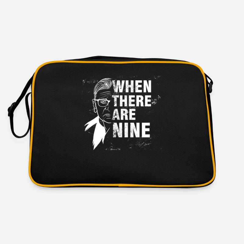 Quand il y a neuf Ruth Bader Ginsburg Spruch Sac Retro