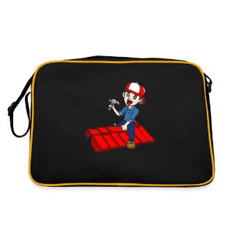 ROOFER - Retro Bag - black/gold - Back
