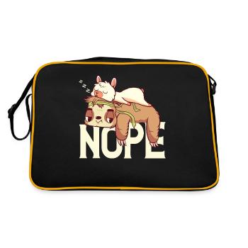 Lama paresseux en se refroidissant - Sac Retro - noir/or - Dos