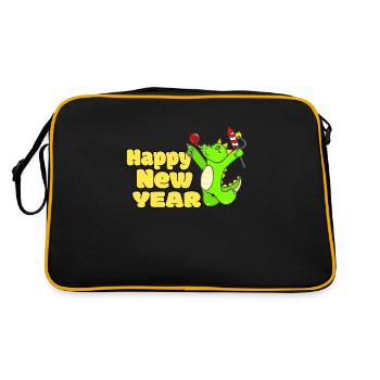 NEW YEAR’S EVE - Retro Bag - black/gold - Back