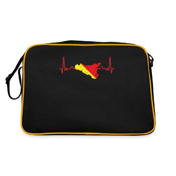 Trinacria Heartbeat Sicilia Heartbeat Sicilia - Sac Retro - noir/or - Dos