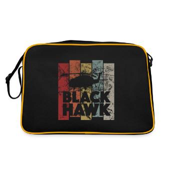 Hélicoptère Vintage Black Hawk Pilot - Rétro - Sac Retro - noir/or - Dos