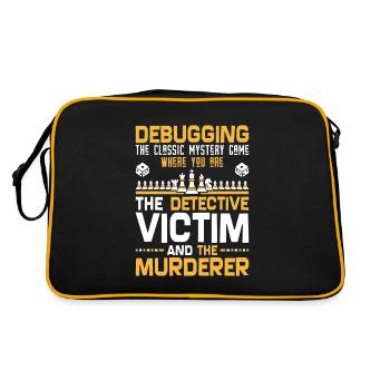 Programmer Developer - Code Nerd Debug - Retro Bag - black/gold - Back