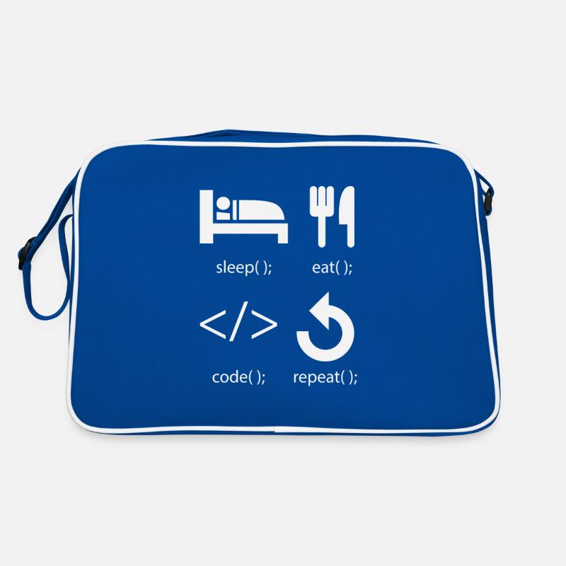 Développeur de programmeur - Eat Sleep Code Repeat Sac Retro