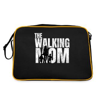 The Walking Mom Mutter und Kind Familie Muttertag - Retro Tasche - Schwarz/Gold - Hinten