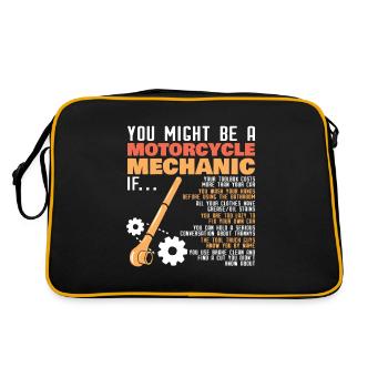 Two-wheel mechanic motorcycle mechanic screwdriver - Retro Bag - black/gold - Back