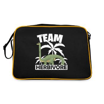 Vegan Veganer - Retro Tasche - Schwarz/Gold - Hinten