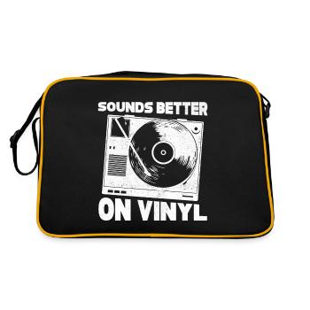 Disque vinyle LP Collectionneur de disques - Sac Retro - noir/or - Dos