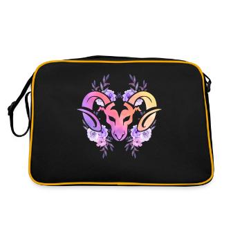 Bélier Signe astrologique Horoscope Astrologie - Sac Retro - noir/or - Dos