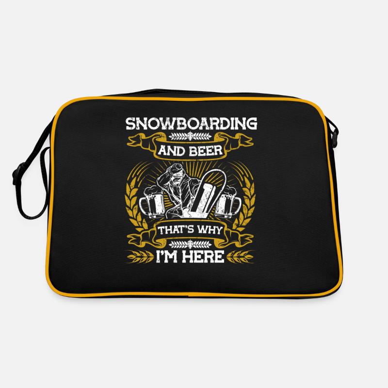 Snowboard Snowboarder Snowboarding Retro Tasche