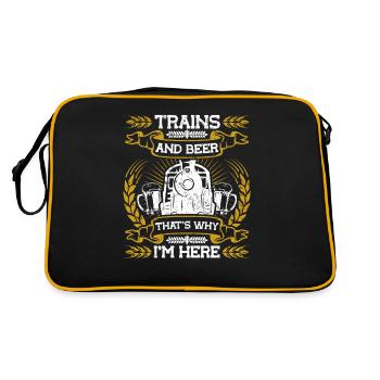 Chemin de fer train locomotives locomotives - Sac Retro - noir/or - Dos