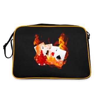 Poker Pokerspieler Texas Holdem - Retro Tasche - Schwarz/Gold - Hinten