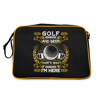Golfeur Golf golf golf golf - Sac Retro - noir/or - Dos