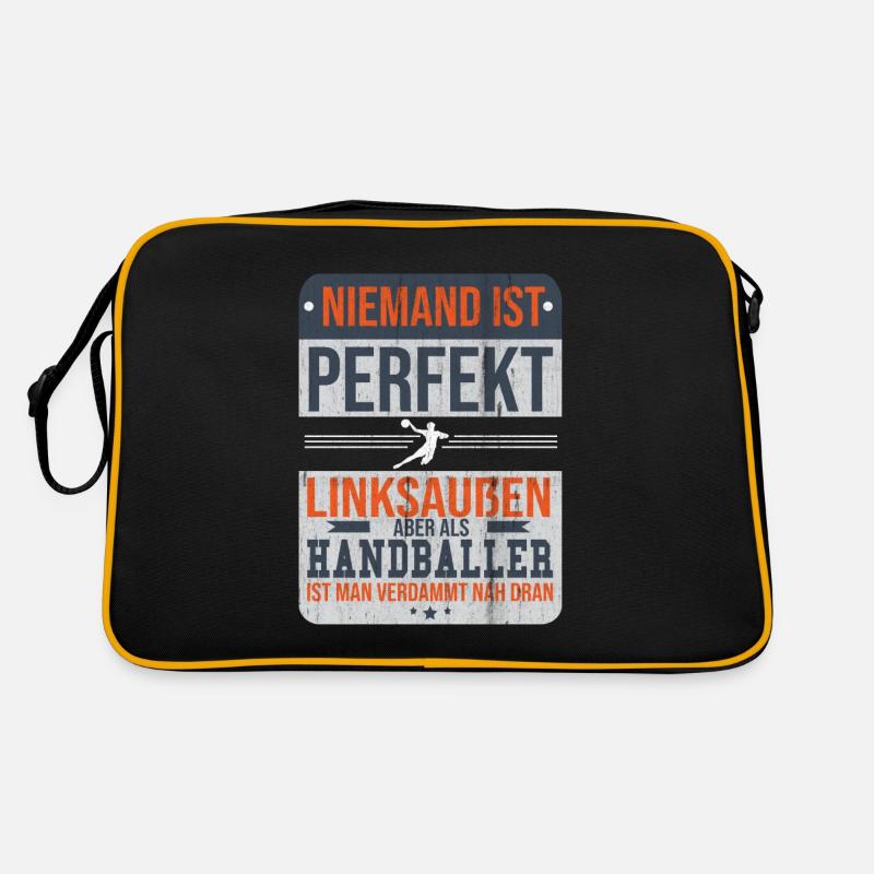 Handball - Retro Tasche - Schwarz/Gold
