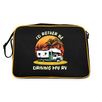 Caravan Motorhome Caravan Camper - Retro Bag - black/gold - Back