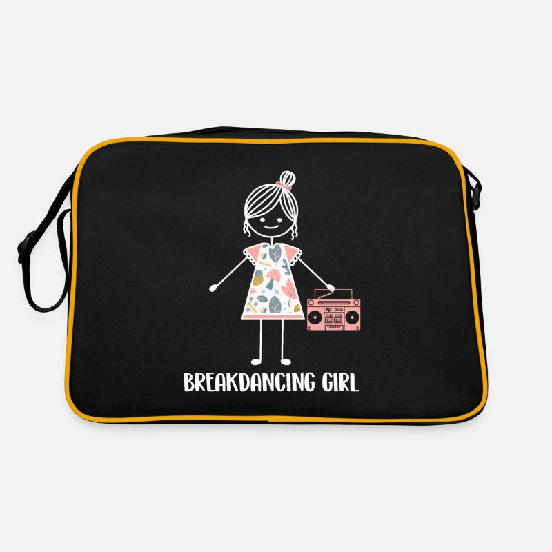 Breakdance Breakdancer Breakdancing - Retro Tasche - Schwarz/Gold