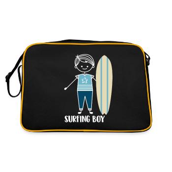 Surfing Surfer Surfer - Retro Bag - black/gold - Back