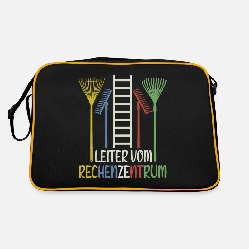 Leiter Vom Rechenzentrum - Garten Wortwitz - Retro Tasche - Schwarz/Gold