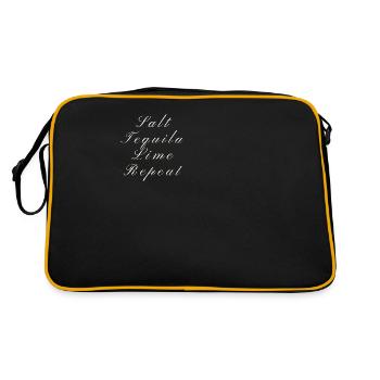 Sel Tequila Lime Répéter Cadeaux Fête Amateurs - Sac Retro - noir/or - Dos