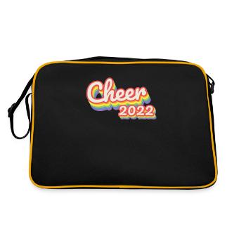 Cheer 2022 Rainbow Für Schulcheerleaderinnen - Retro Tasche - Schwarz/Gold - Hinten