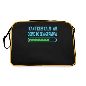 I will be a grandpa download gift men - Retro Bag - black/gold - Back