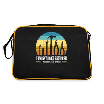 Je serais un maître d’outil électricien mort maintenant - Sac Retro - noir/or - Dos