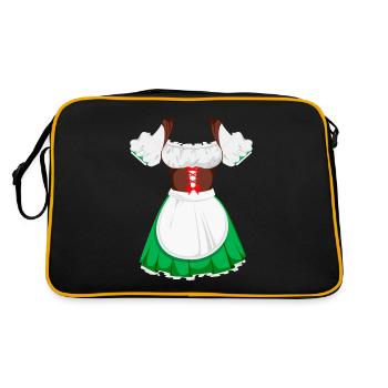 Beer Festival in Germany Women's Suit Dirndl - Retro Bag - black/gold - Back