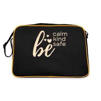 Soyez calme, amical, sûr, gentil - Sac Retro - noir/or - Dos