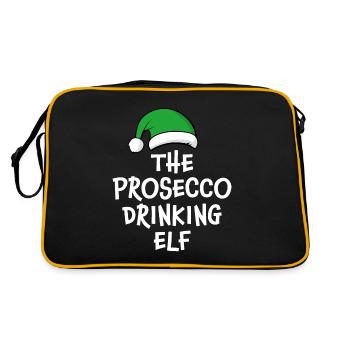 The Prosecco Drinking Elf - Retro Bag - black/gold - Back