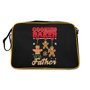 Cookies Baker Pater Cook Chef Citation de Noël - Sac Retro - noir/or - Dos