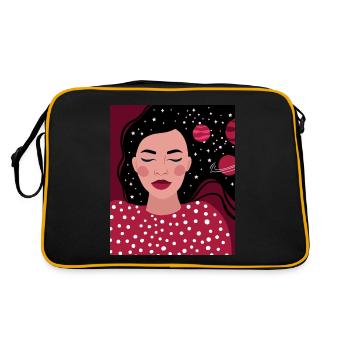 Couleur populaire 2023 Viva Magenta Chambre Féminine - Sac Retro - noir/or - Dos