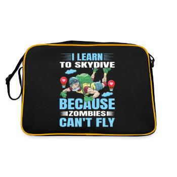 I'm learning skydiving - Retro Bag - black/gold - Back