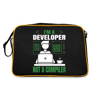 I'm a developer, not a Compiller programmer - Retro Bag - black/gold - Back