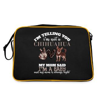 Chihuahua, ma mère a dit que j’étais un bébé - Sac Retro - noir/or - Dos