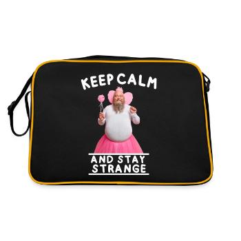 Stay calm and stay funny - Retro Bag - black/gold - Back