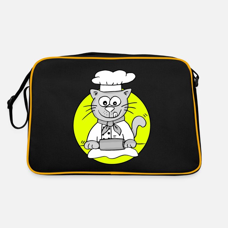 Retro Bäcker-Katze - Beruf Bäcker Retro Tasche