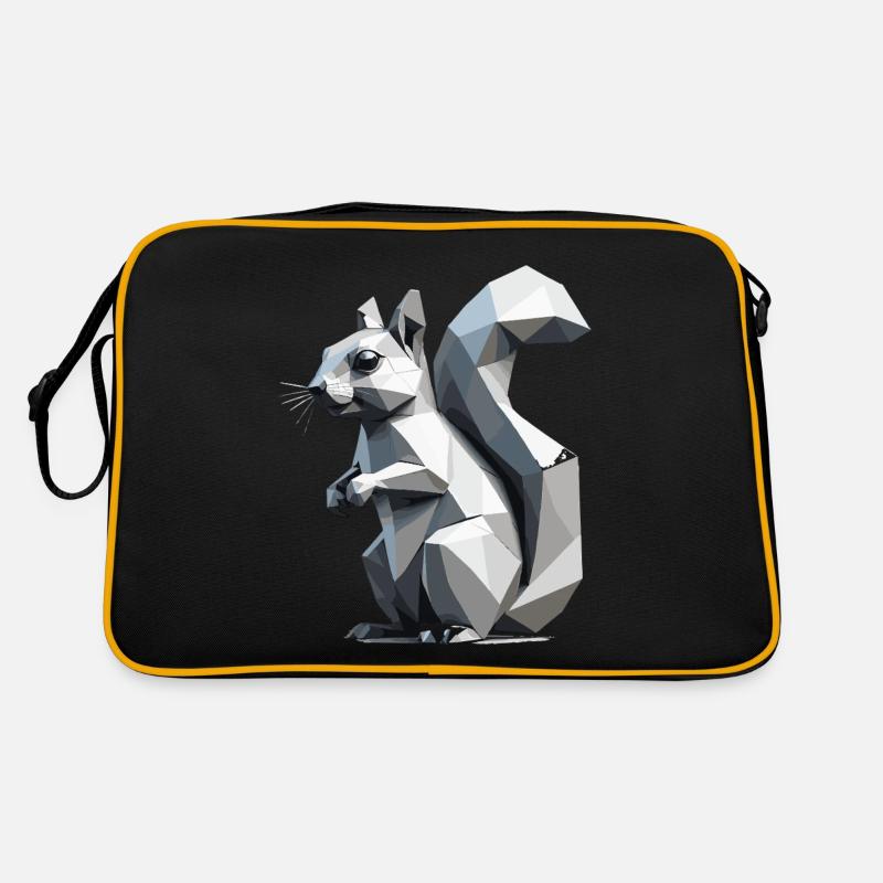 Eichhörnchen - Niedliches Design mit niedrigem Polygon Retro Tasche