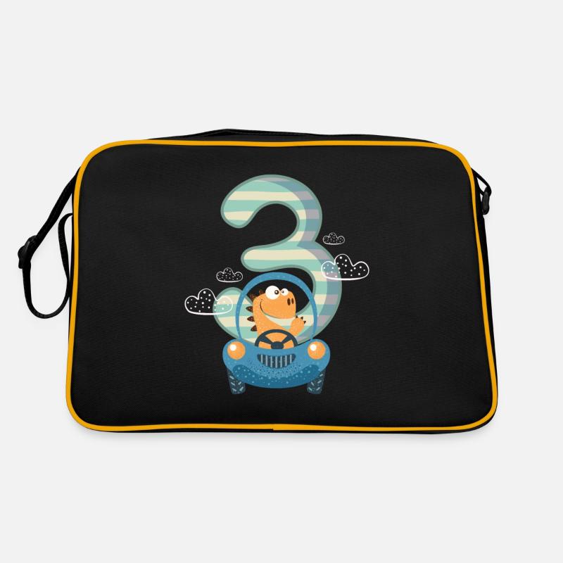 3. Geburtstag Dinosaurier Dino Junge GEschenk Retro Tasche