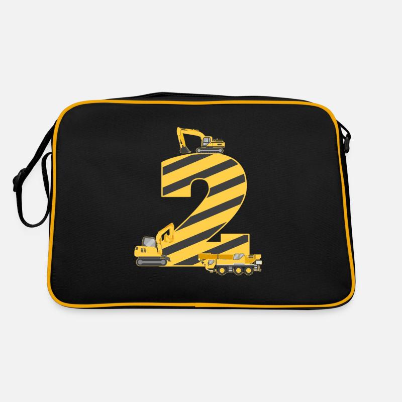 2. Geburtstag Bagger Kindergeburtstag Geschenk Retro Tasche
